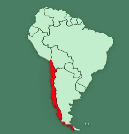 世界上领土最狭长的国家要算南美洲的智利了