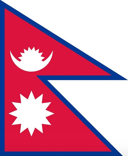 12、尼泊尔是唯一的三角形国旗