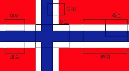 14、藏着六国国旗的国旗——挪威国旗
